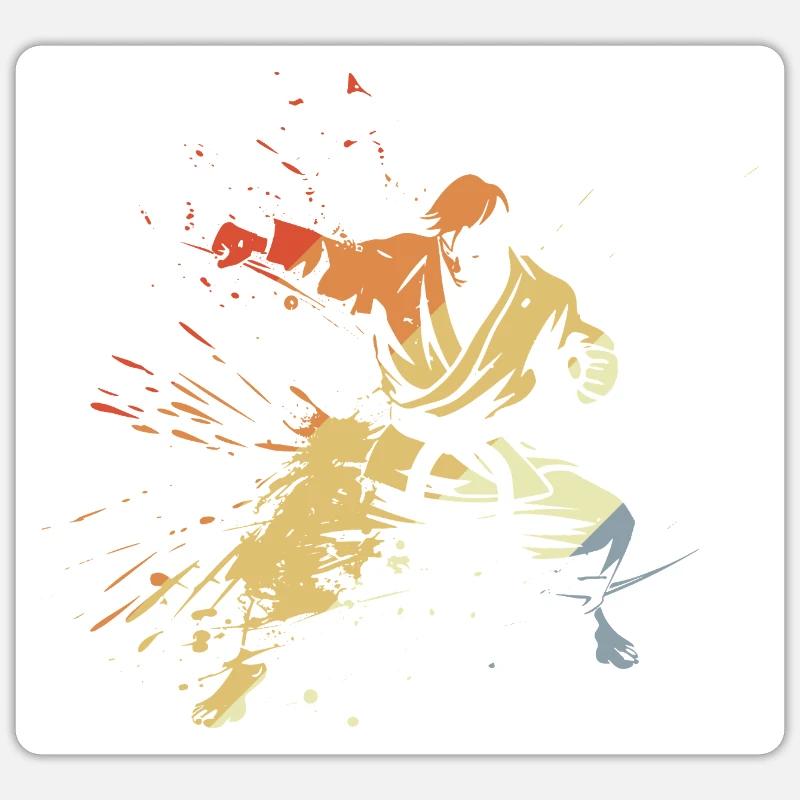 Karate Boy Graphic Sticker size S (10 x 10 cm)