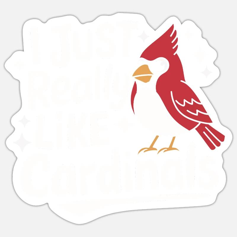 Cardinal Red Cardinal Vogel Red Cardinal Sticker size S (10 x 10 cm)