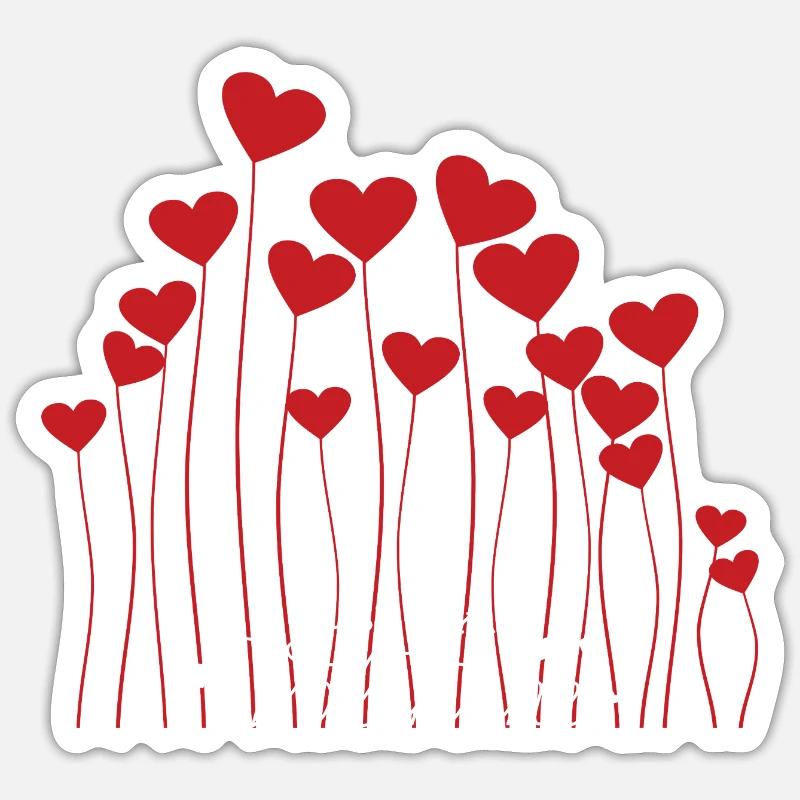Sei mein Valentinsschatz - Sticker Größe S (10 x 10 cm) - Mattweiß