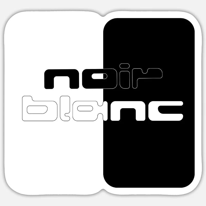 Noir - Sticker Größe S (10 x 10 cm) - Mattweiß