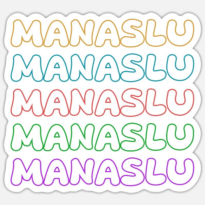 Klettern Manaslu - Sticker Größe S (10 x 10 cm) - Mattweiß