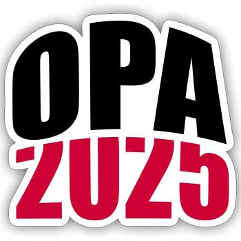 Opa 2025 - Sticker Größe S (10 x 10 cm) - Mattweiß - Vorne