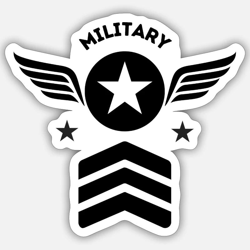Militaire Sticker taille S (10 x 10 cm)