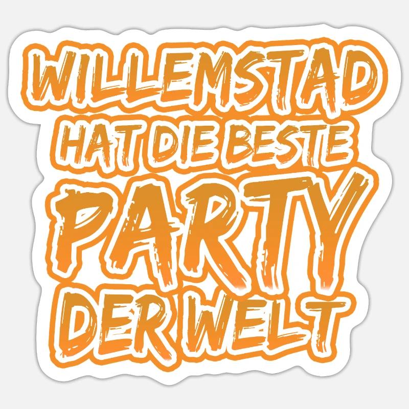 Don pour Willemstad - Sticker taille S (10 x 10 cm) - blanc mat
