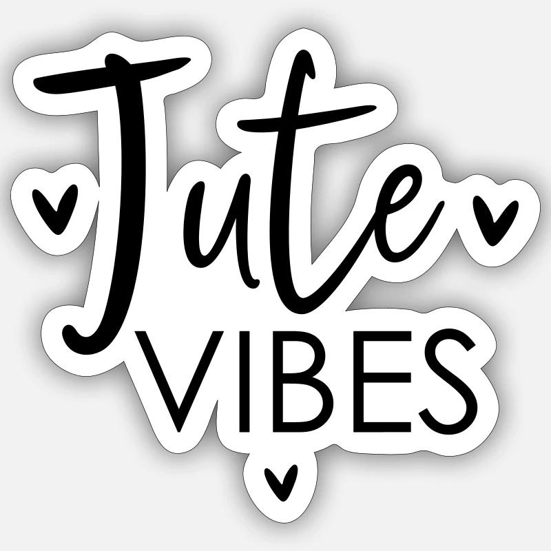 Jute Vibes - Sticker Größe S (10 x 10 cm) - Mattweiß
