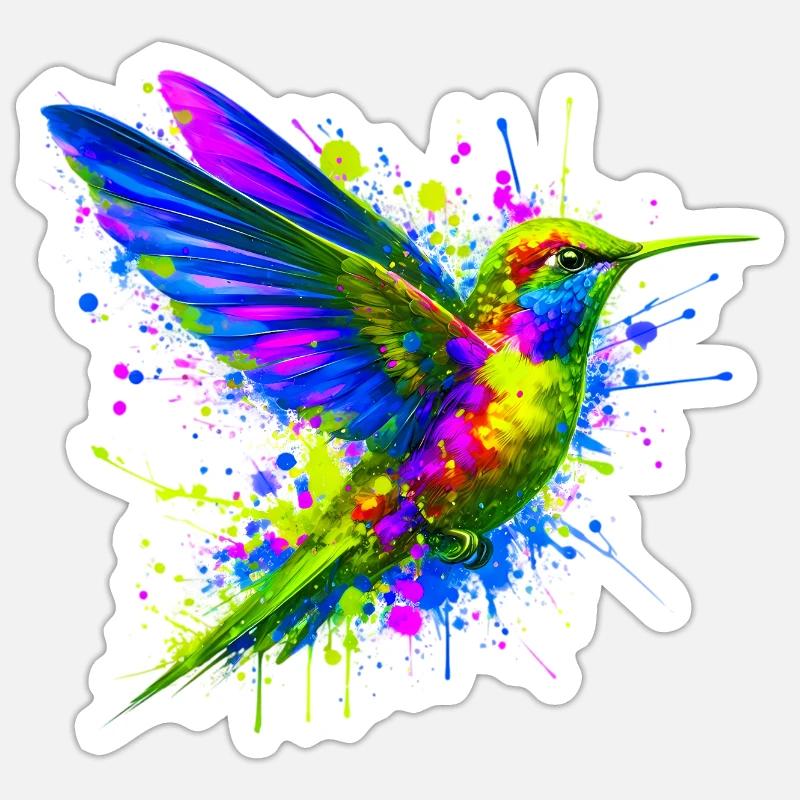 Hummingbird - Sticker size S (10 x 10 cm) - white matte