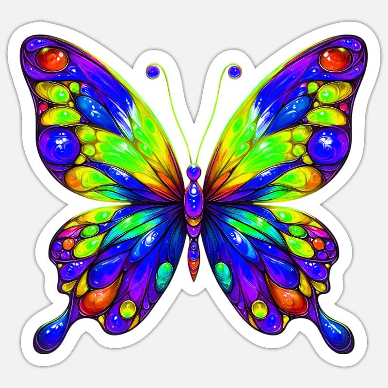 Butterfly - Sticker size S (10 x 10 cm) - white matte