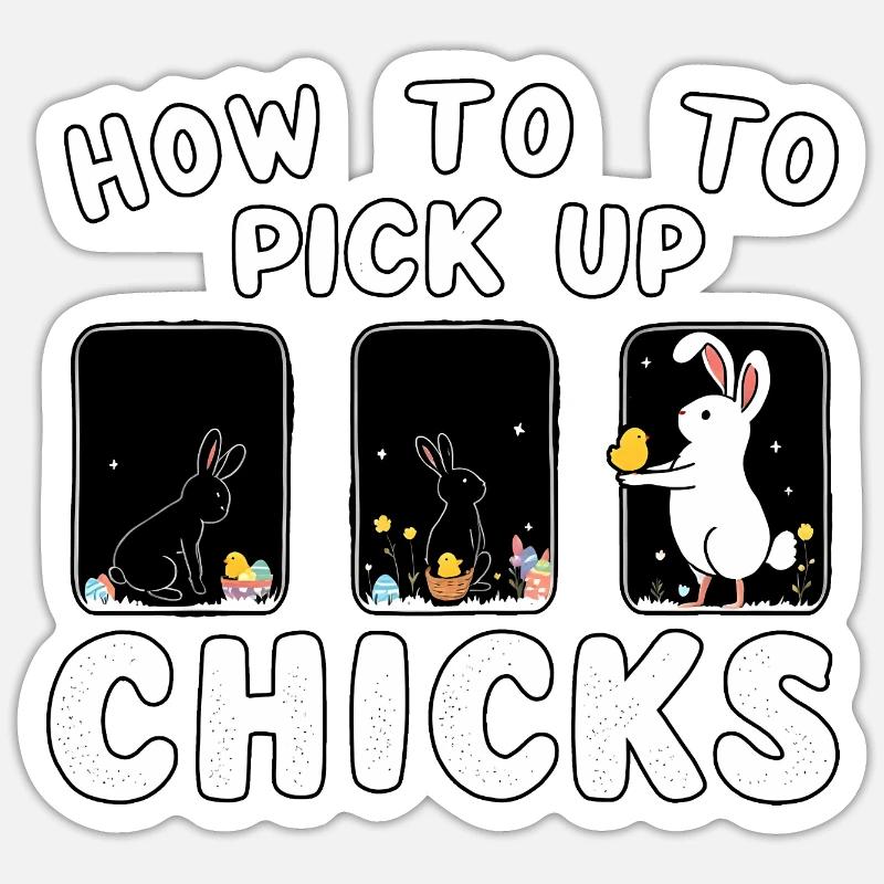How to pick up Chicks Sticker size S (10 x 10 cm)