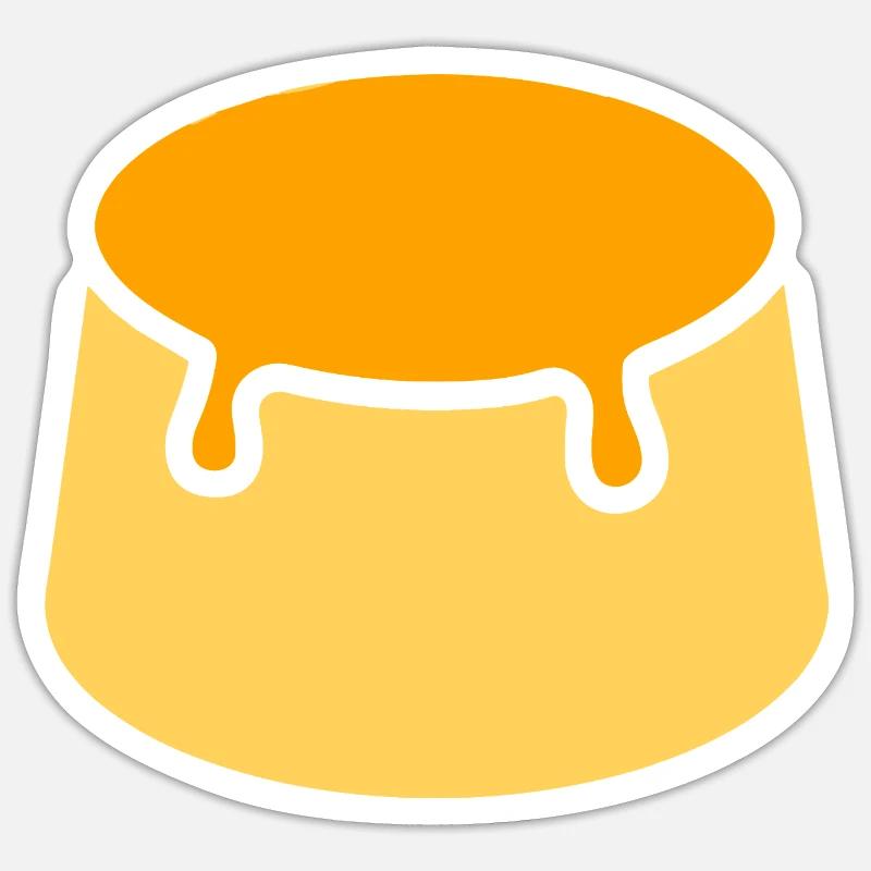 Flan - Sticker size S (10 x 10 cm) - white matte