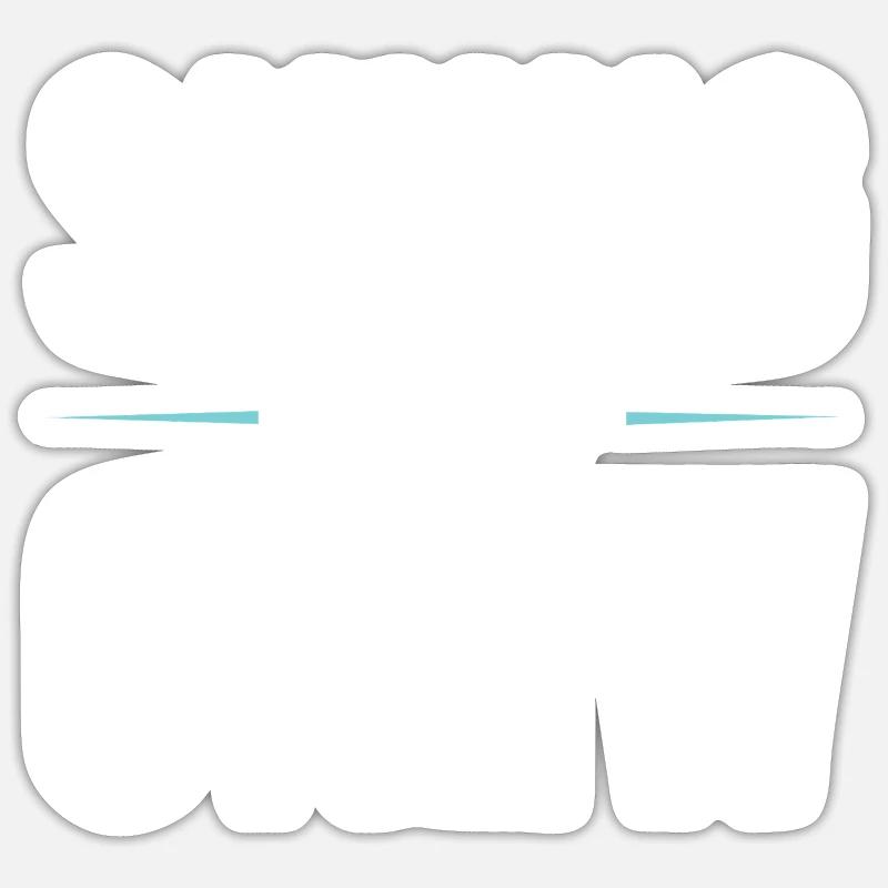 Skiing Crew - Sticker Größe S (10 x 10 cm) - Mattweiß