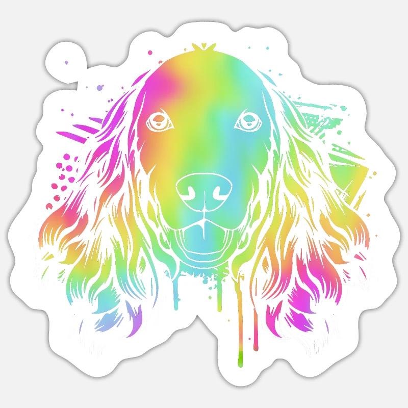 Cocker Spaniel - Sticker Größe S (10 x 10 cm) - Mattweiß