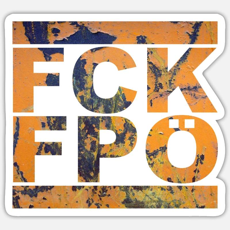 FCK FPÖ - Setting an example against the right (vintage) Sticker size S (10 x 10 cm)
