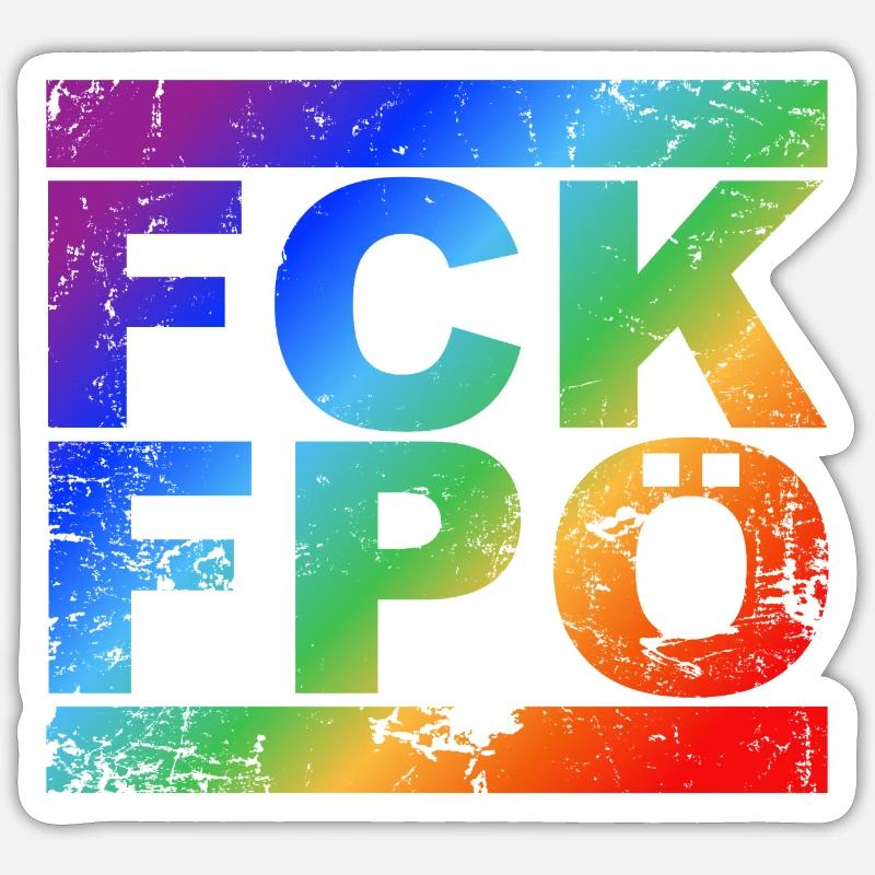 FCK FPÖ - Setting an example against the right Sticker size S (10 x 10 cm)
