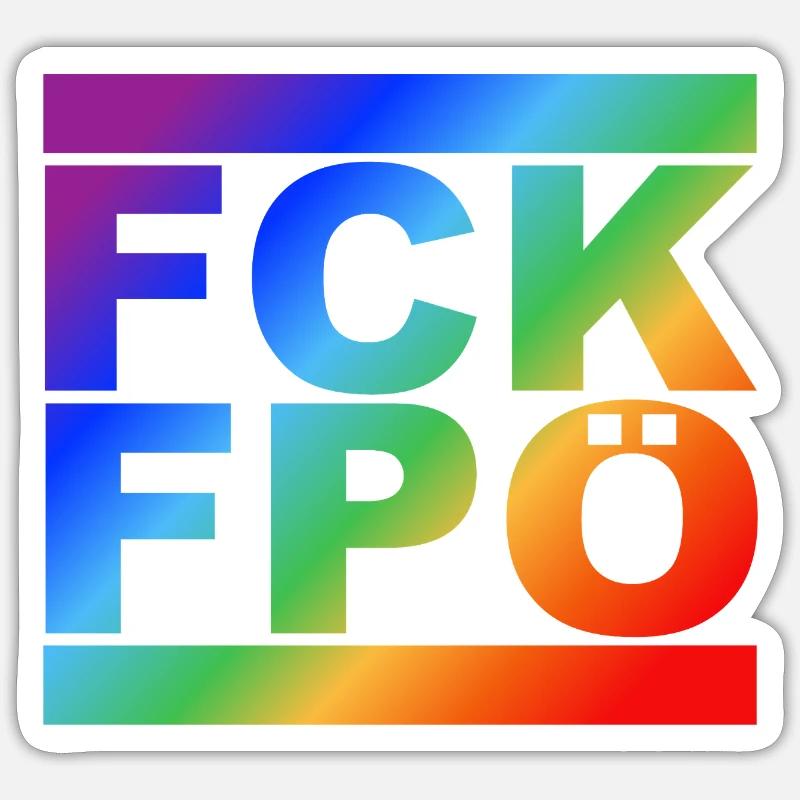 FCK FPÖ - LGBTQ - Setting an example against the right Sticker size S (10 x 10 cm)