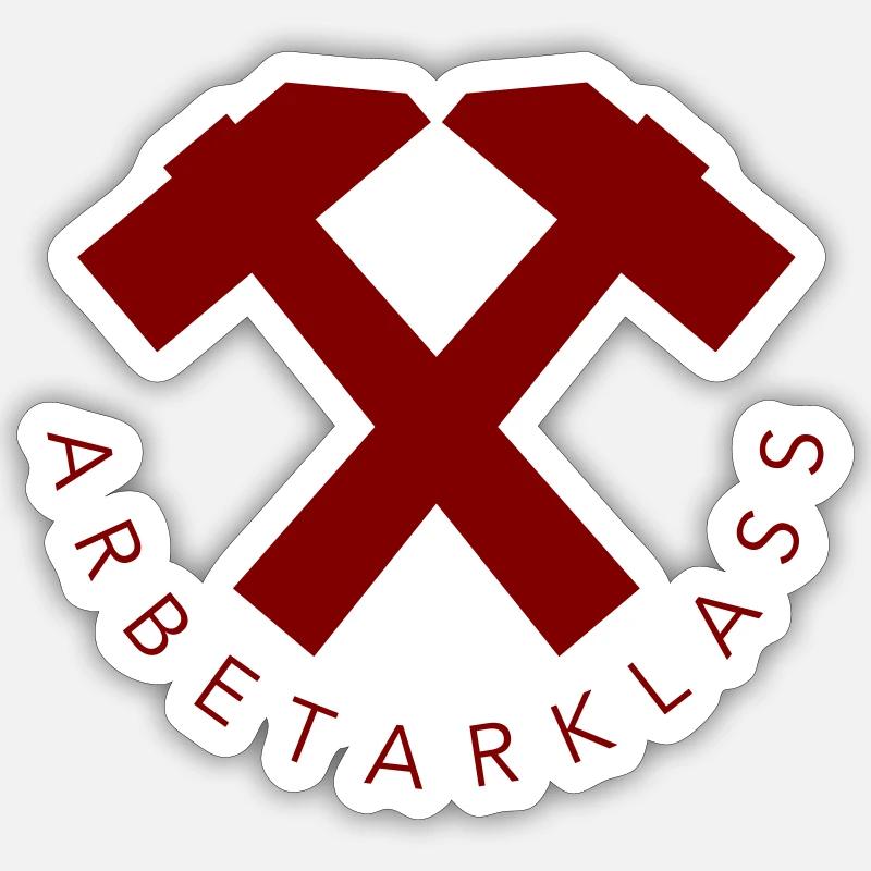 Arbeiterklasse - Sticker Größe S (10 x 10 cm) - Mattweiß