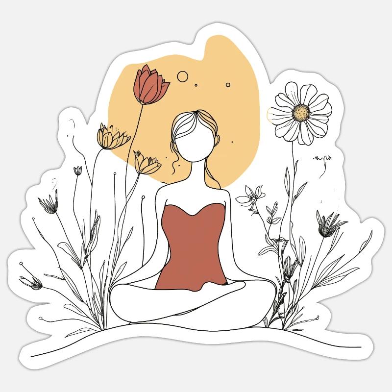 Calm - Sticker size S (10 x 10 cm) - white matte