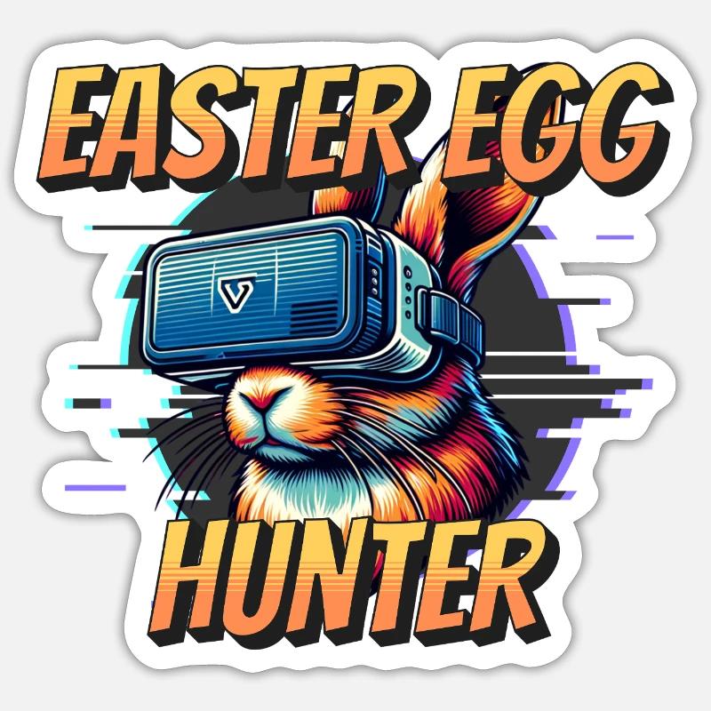 Easter Egg Hunter Sticker Größe S (10 x 10 cm)