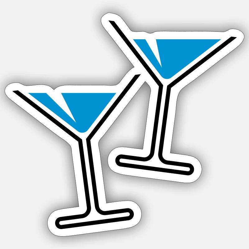 XDouplicated Leisure Fun (Bleu Ciel) - Sticker taille S (10 x 10 cm) - blanc mat