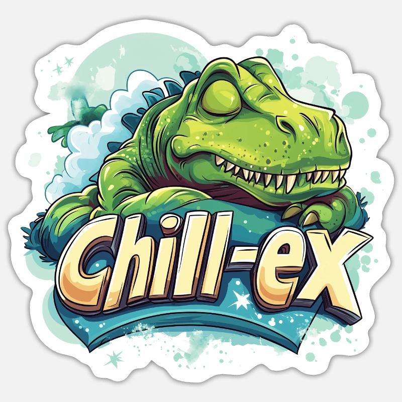 Chill-ex - Sticker Größe S (10 x 10 cm) - Mattweiß