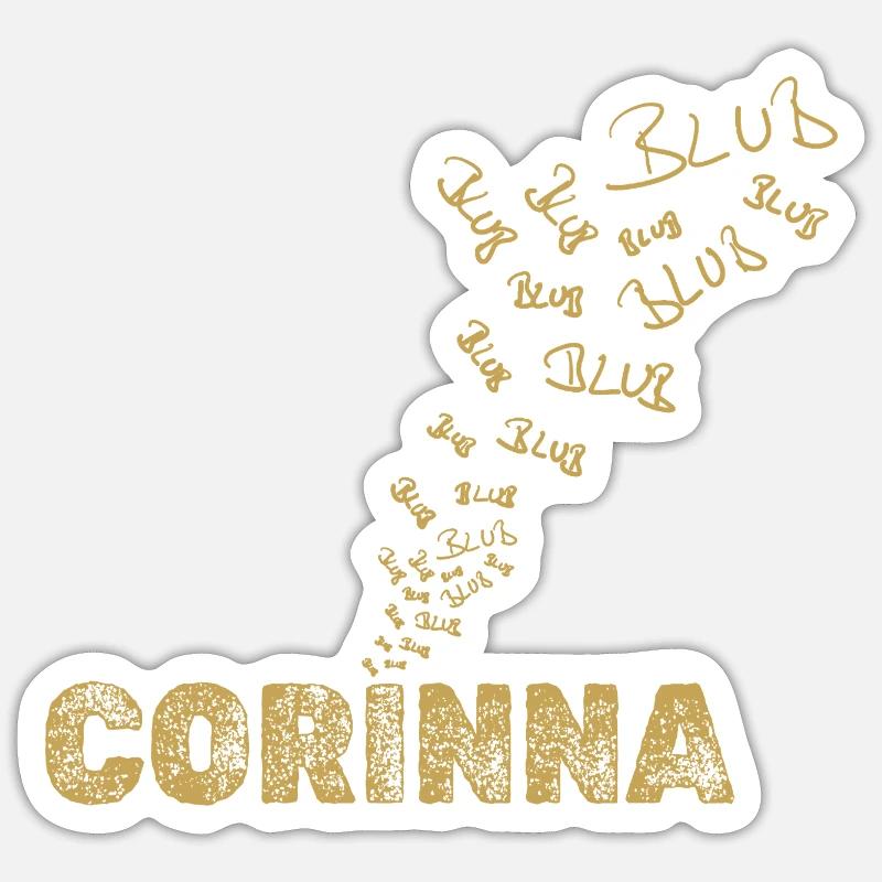 Boot Corinna - Sticker Größe S (10 x 10 cm) - Mattweiß