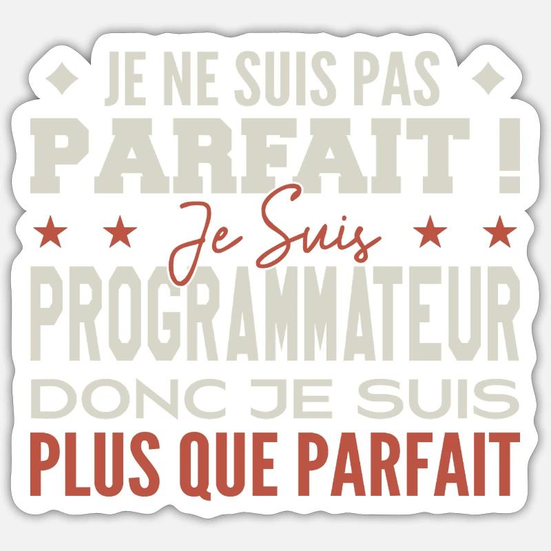 Programmateur, le Métier de Rêve Mis à l’Honneur Sticker taille S (10 x 10 cm)