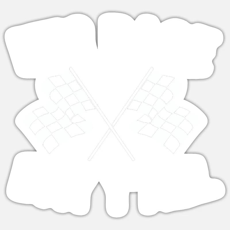 Course de dragsters Sticker taille S (10 x 10 cm)