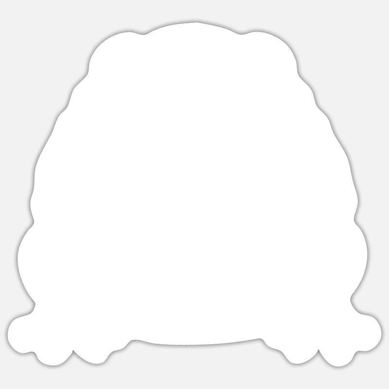 crapaud - Sticker taille S (10 x 10 cm) - blanc mat