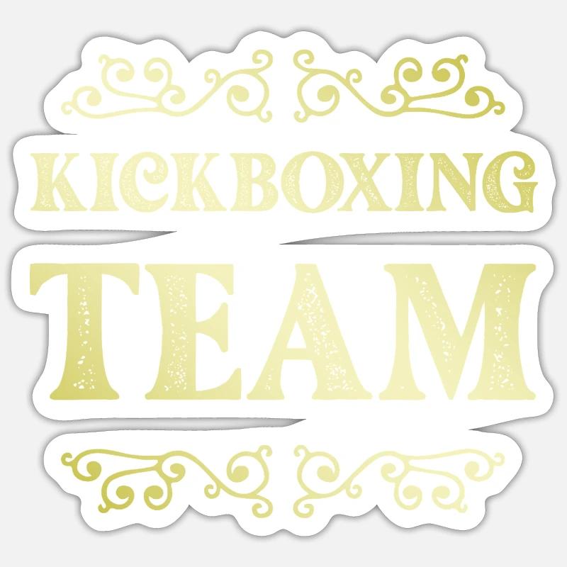 Kickboxing Team - Sticker size S (10 x 10 cm) - white matte