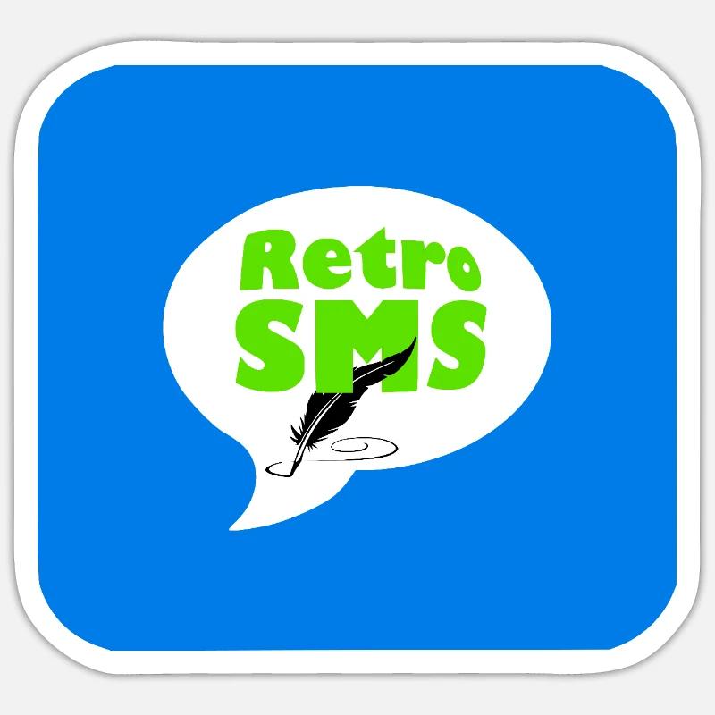 Retro SMS - Sticker size S (10 x 10 cm) - white matte