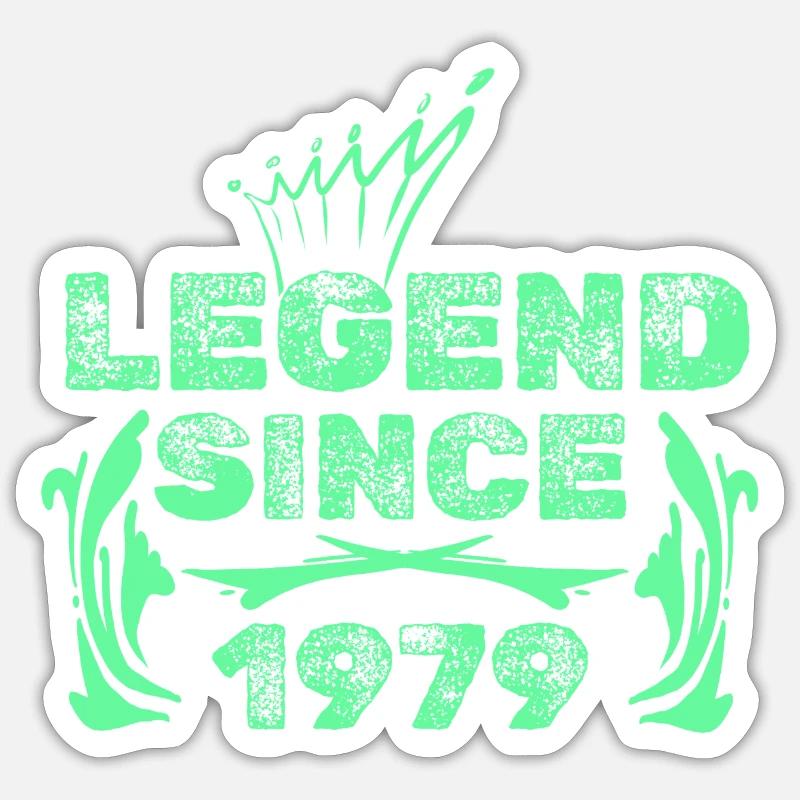 Geschenkidee 1979 - Sticker Größe S (10 x 10 cm) - Mattweiß