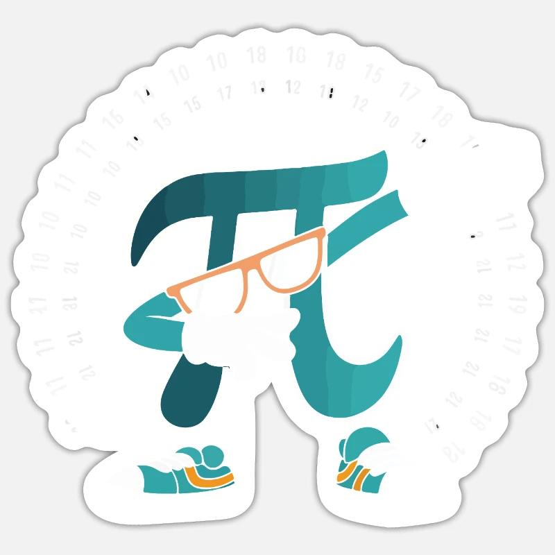 Pi - Sticker Größe S (10 x 10 cm) - Mattweiß