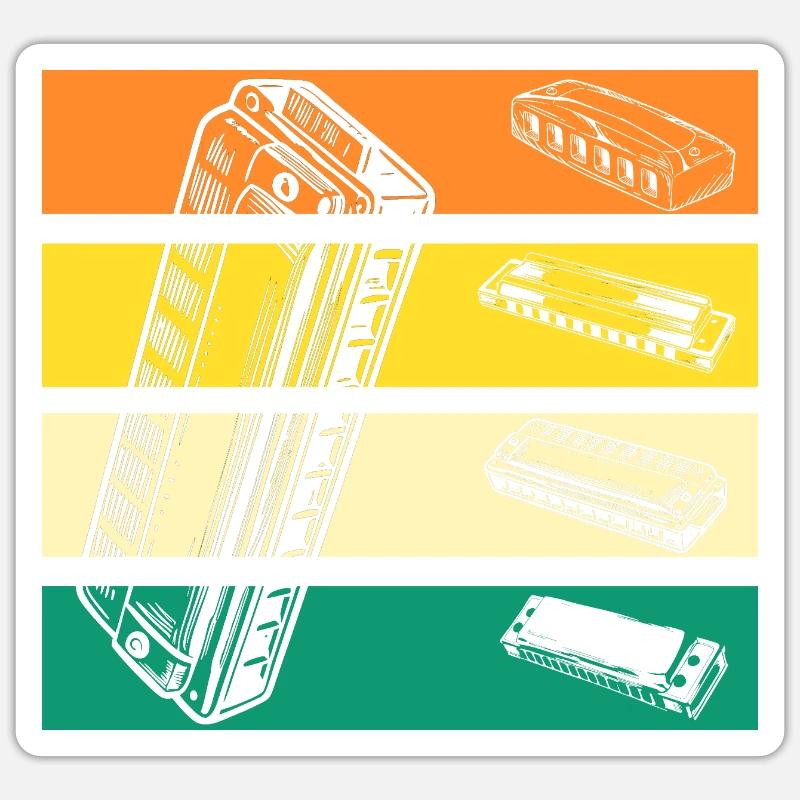 Harmonica Harmonica - Sticker size S (10 x 10 cm) - white matte