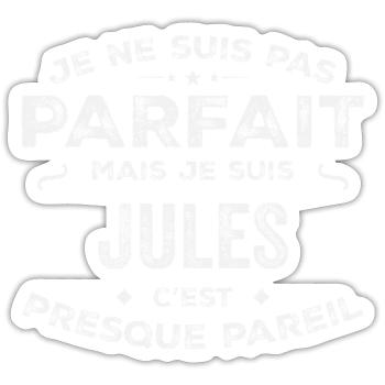Jules A first name, a story, a personality - Sticker size S (10 x 10 cm) - white matte - Front