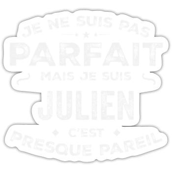 Julien A first name, a story, a personality - Sticker size S (10 x 10 cm) - white matte - Front