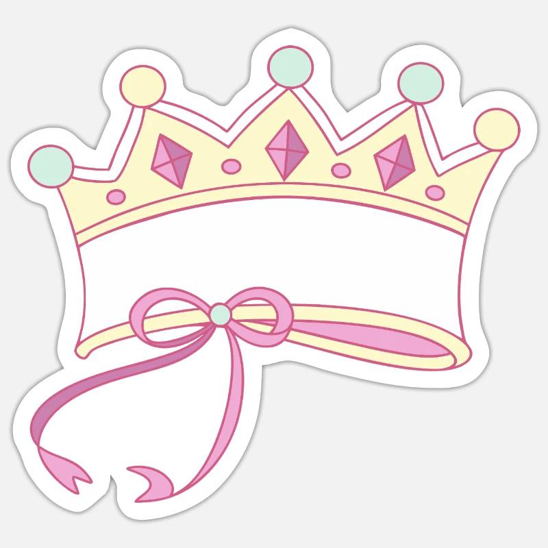 Couronne inscriptible Sticker taille S (10 x 10 cm)