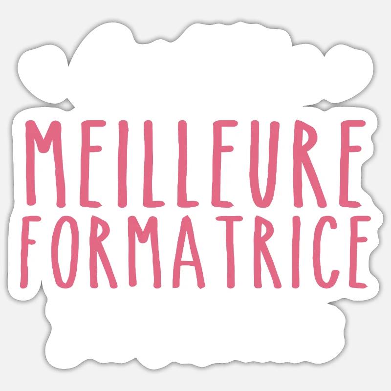 Certifiée meilleure formatrice du monde Sticker taille S (10 x 10 cm)