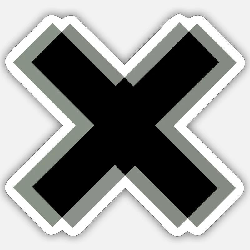 GRIS - Sticker taille S (10 x 10 cm) - blanc mat