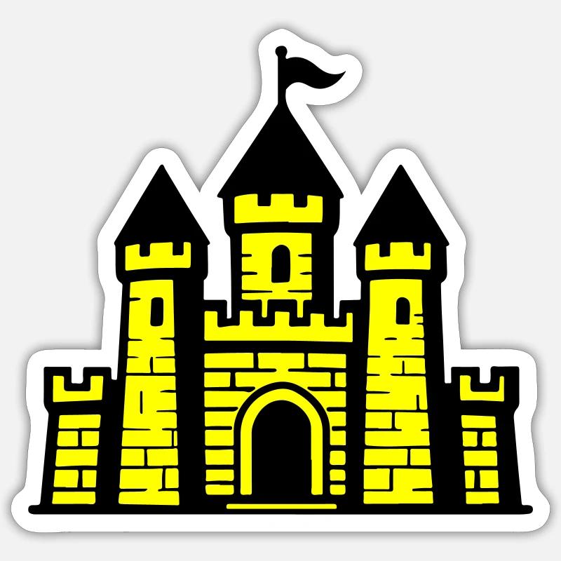 Castle Middle Ages Castle Sticker size S (10 x 10 cm)