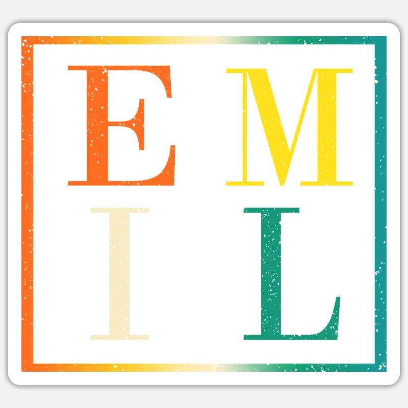 Emil - Sticker size S (10 x 10 cm) - white matte