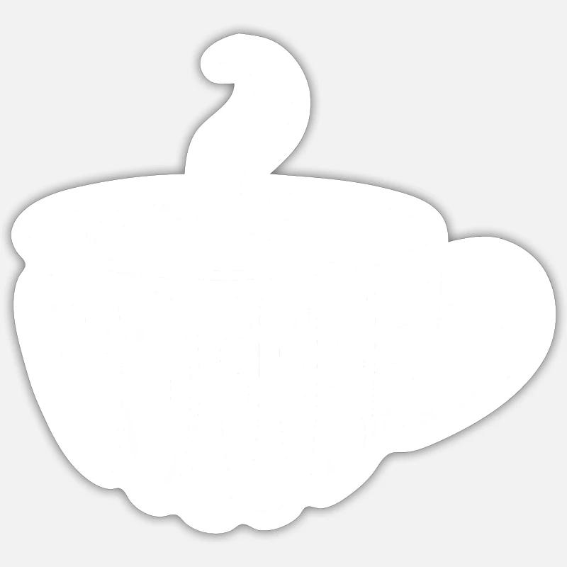 Coffee - Cool Café Logo - Sticker size S (10 x 10 cm) - white matte