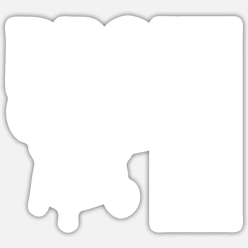 BBq d’équipage de gril - Sticker taille S (10 x 10 cm) - blanc mat