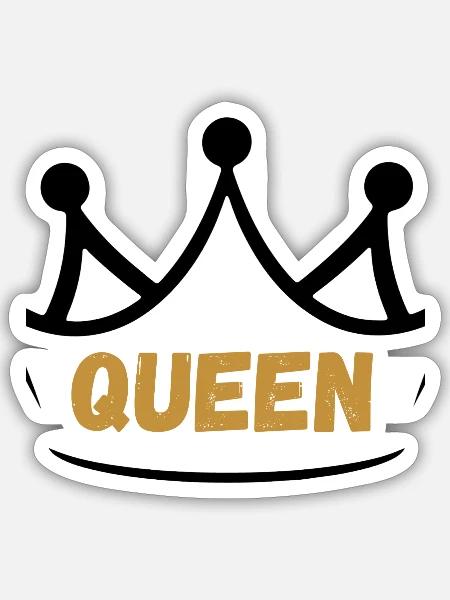 Queen - Sticker Größe S (10 x 10 cm) - Mattweiß