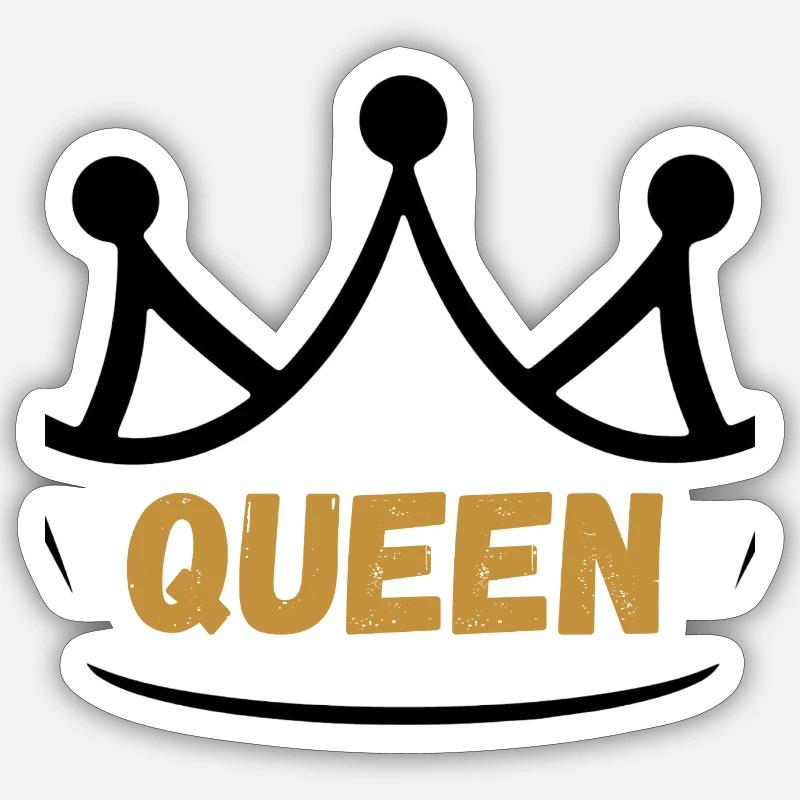 Queen - Sticker Größe S (10 x 10 cm) - Mattweiß