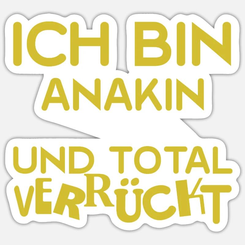 Anakin - Sticker Größe S (10 x 10 cm) - Mattweiß