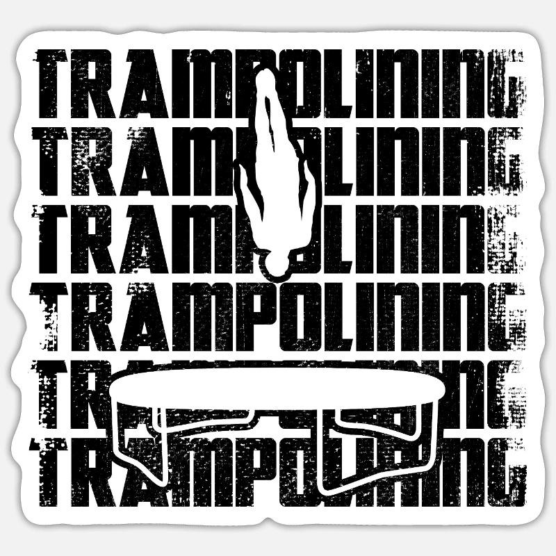 Trampolinist - Sticker Größe S (10 x 10 cm) - Mattweiß