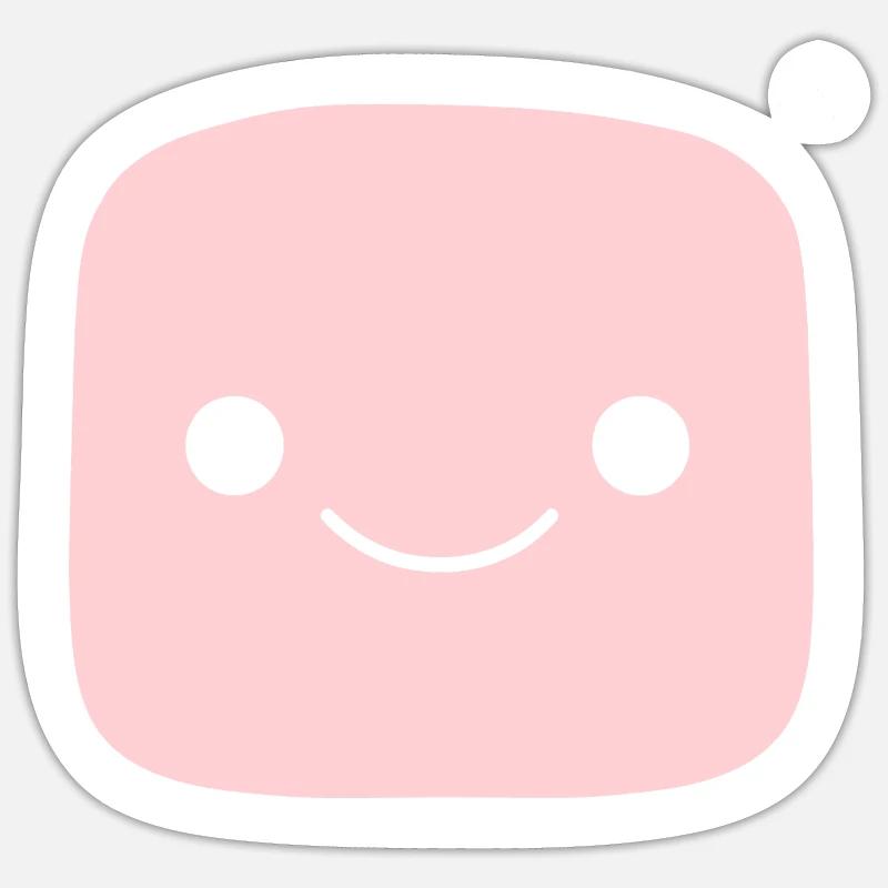Marshmallow - Sticker Größe S (10 x 10 cm) - Mattweiß