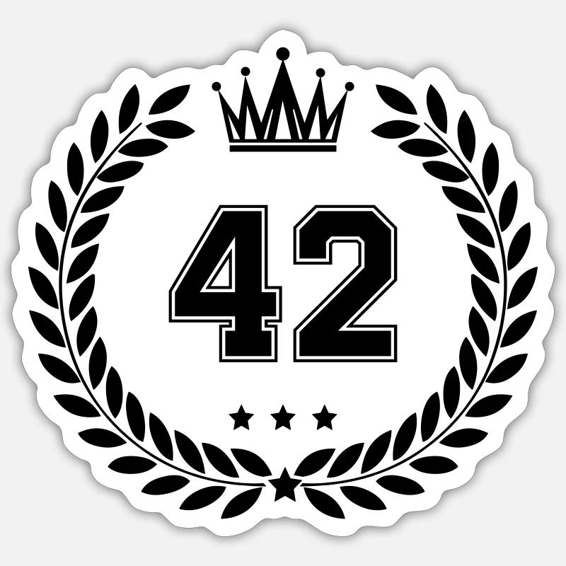 wappen 42 - Sticker Größe S (10 x 10 cm) - Mattweiß