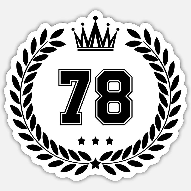 wappen 78 - Sticker Größe S (10 x 10 cm) - Mattweiß