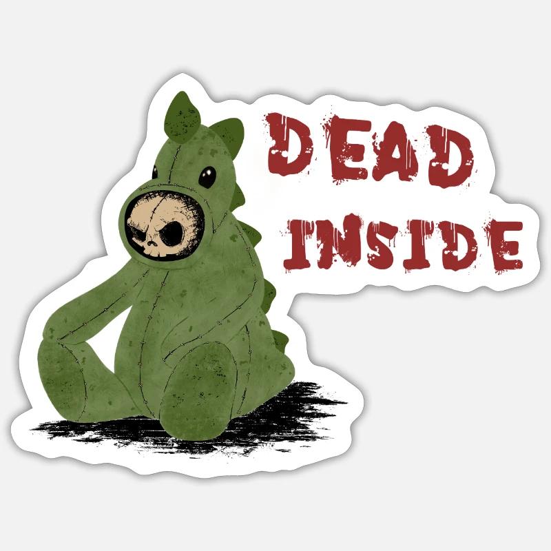 Mort à l’intérieur - Sticker taille S (10 x 10 cm) - blanc mat