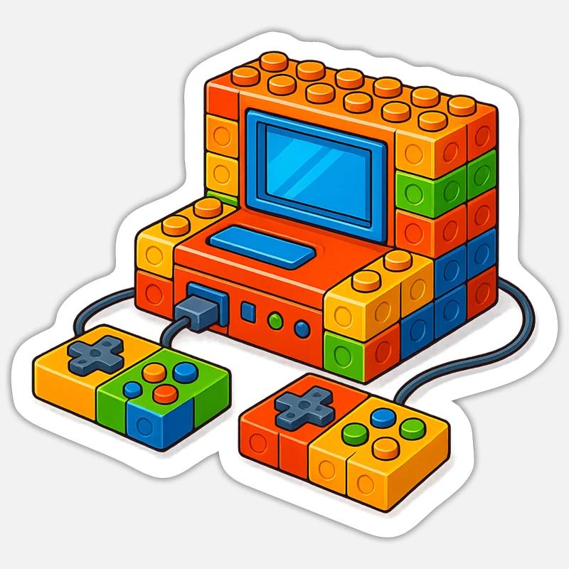 Master Builder Bloc de construction de briques Sticker taille S (10 x 10 cm)